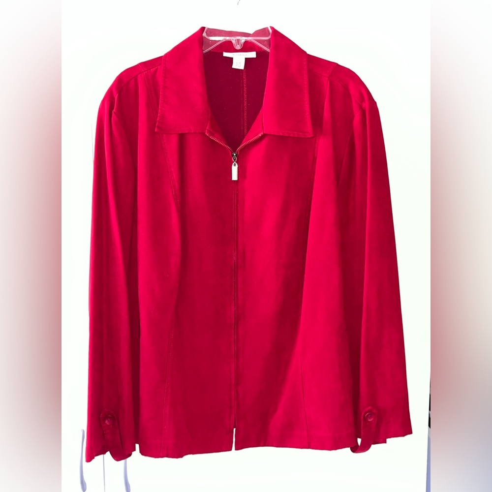 Dressbarn Women’s Size 22W Faux Suede Shirt/Light Jacket - NEW W/OUT TAGS